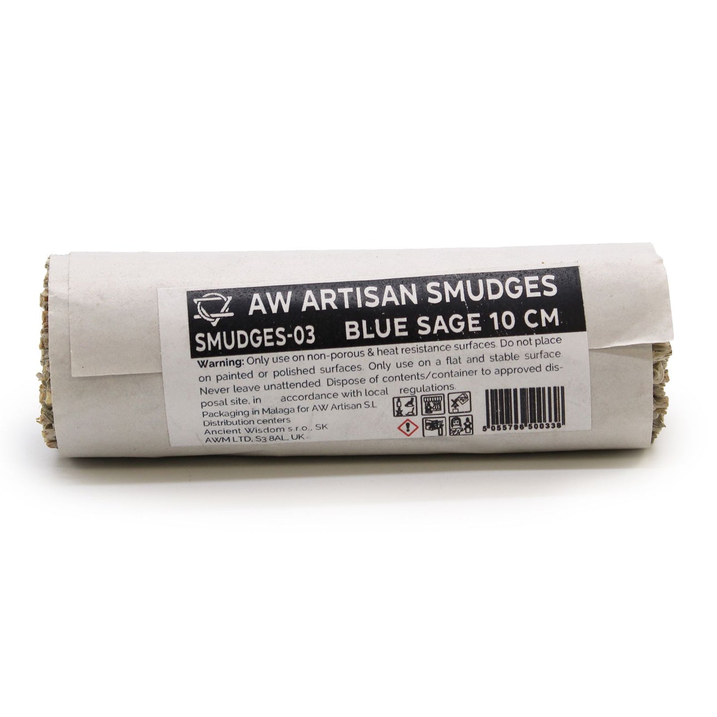 Roll of AW Artisan Smudges with Blue Sage on a white background