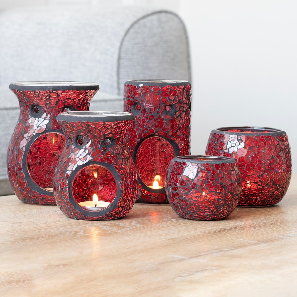 Red crackle oil burners
