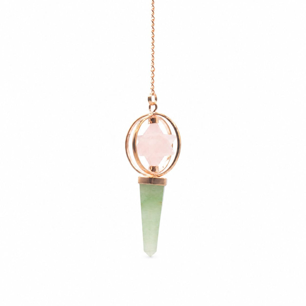 Heart Compass- Spinning Merkaba Star in Copper Pendulum