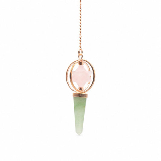 Heart Compass- Spinning Merkaba Star in Copper Pendulum