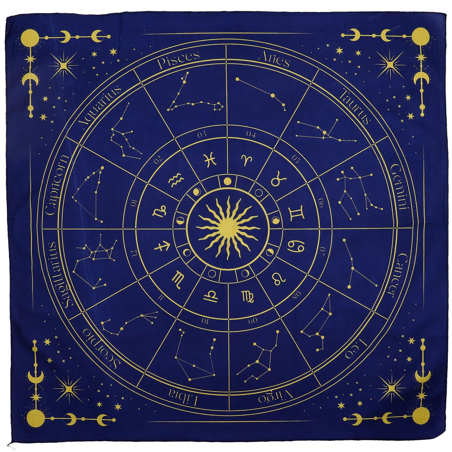 Napkin with zodiac design on a blue background