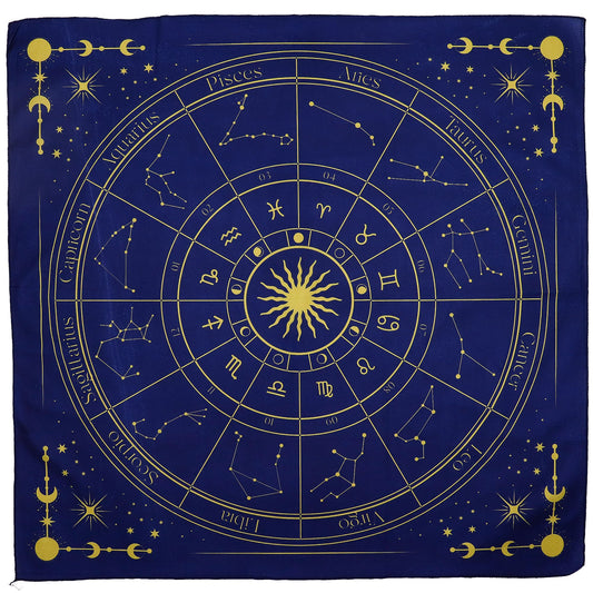 Napkin with zodiac design on a blue background