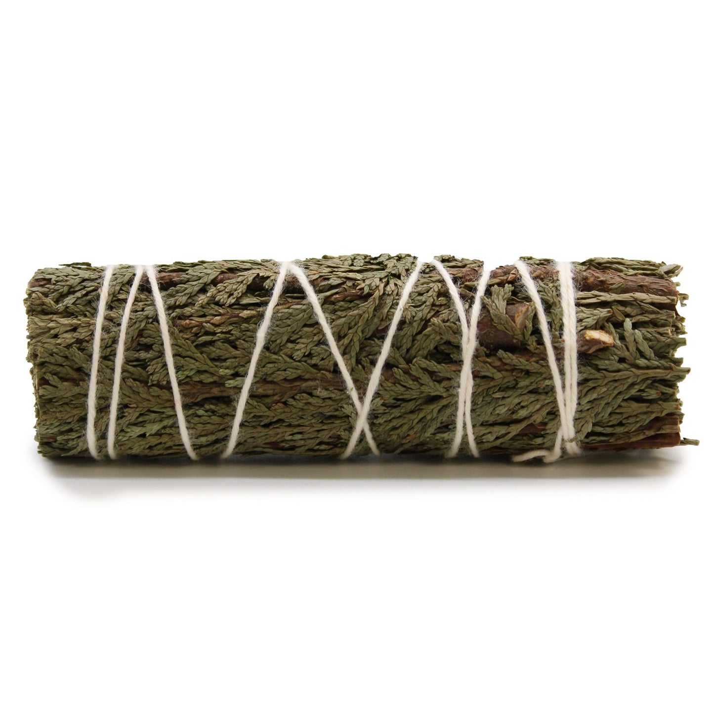 A smudge stick bundle of sage leaves tied together, traditionally used in rituals of purification and cleansing, fragranced with Cedar Mini Loosec
