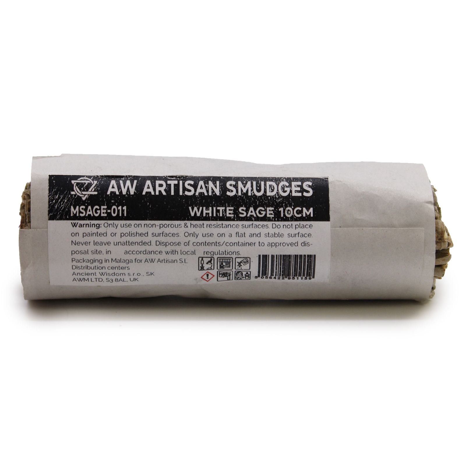 Roll of AW Artisan Smudges with White Sage on a white background