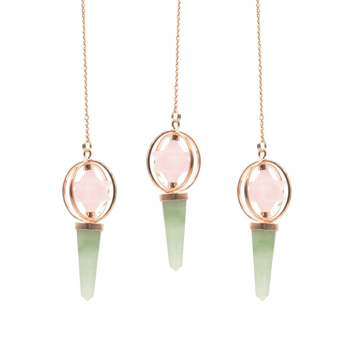 Heart Compass- Spinning Merkaba Star in Copper Pendulum