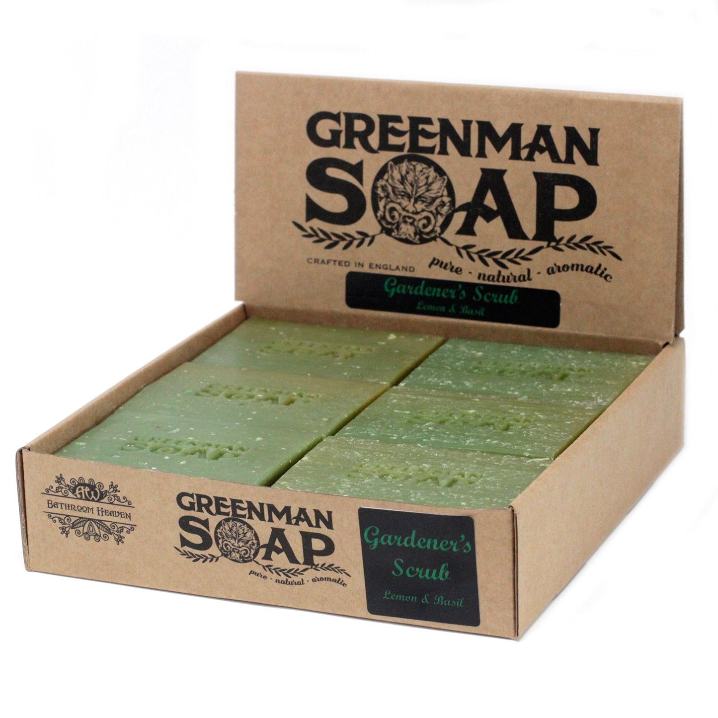 Box of Greenman Soap Gardener's Scrub on a white background
