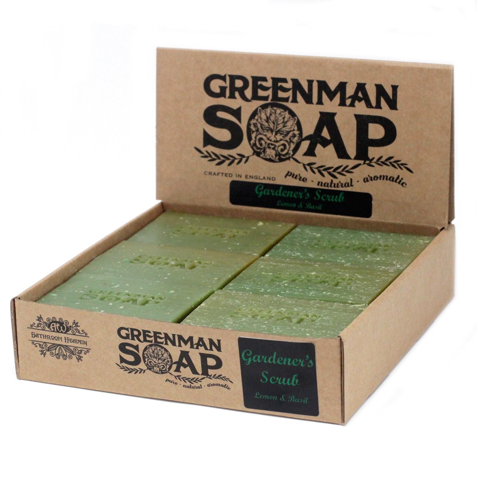 Box of Greenman Soap Gardener's Scrub on a white background