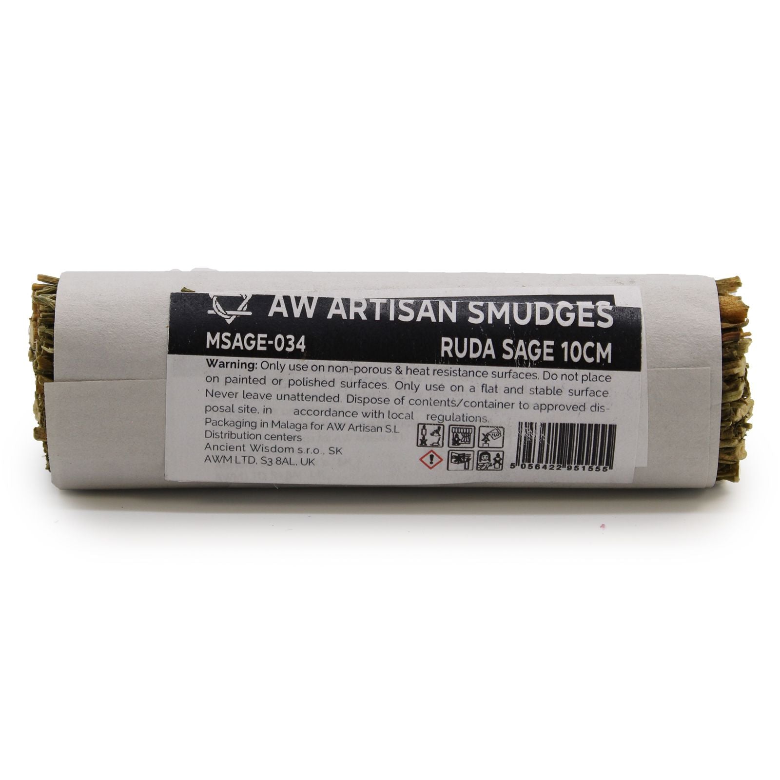 Roll of AW Artisan Smudges with Ruda Sage  on a white background