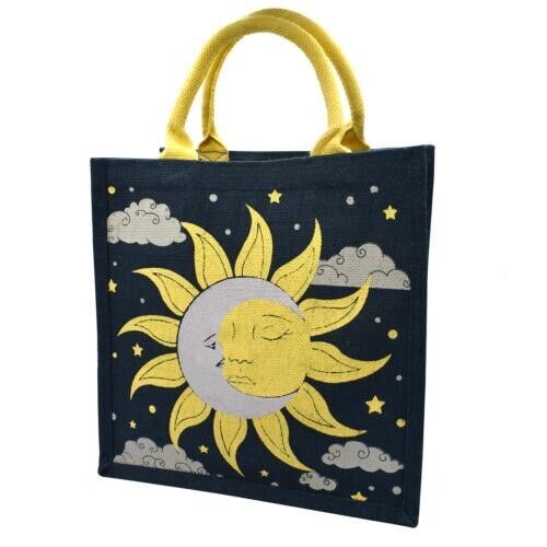 Sun & Moon Jute Shopping Bag
